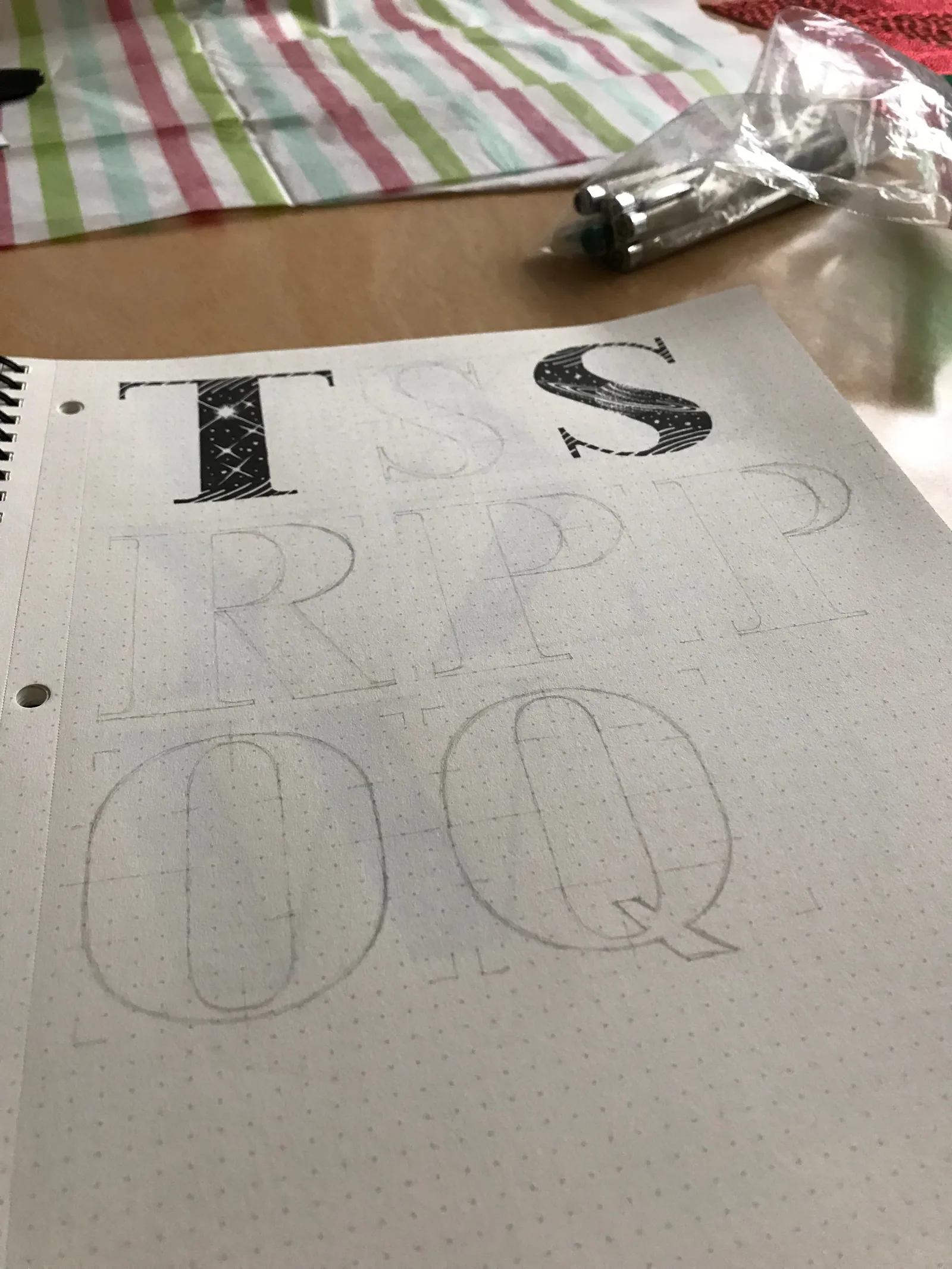 Hand sketched letter