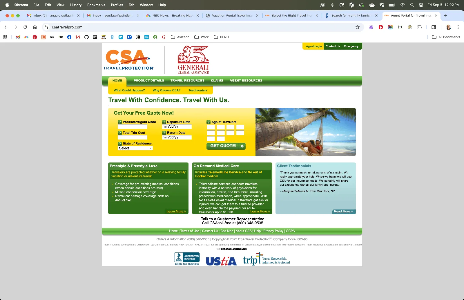 Example of what the site looked like before. Off-brand green and yellow colors with confusing brand marks